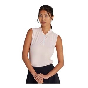 Bad Birdie Womens Golf‎ Sleeveless Top Shirt Mock Neck Peach XS